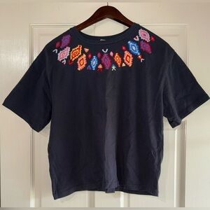 ZARA TRAFALUC embroidered t-shirt Autumn Winter 17-18 Size Medium